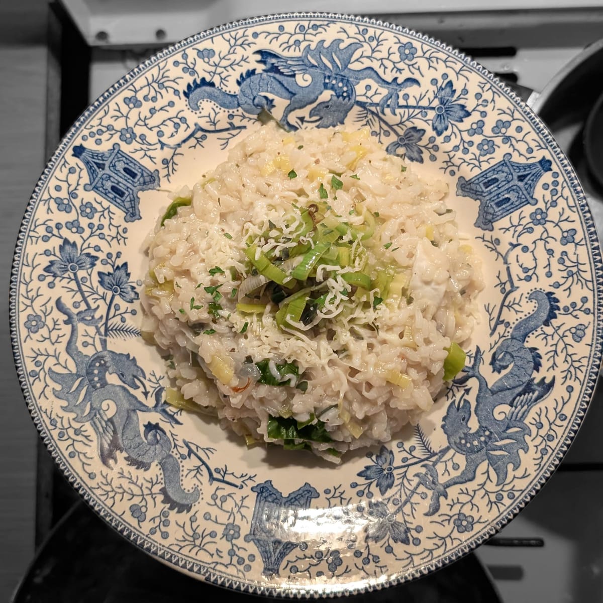 Leek risotto